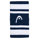 Head Striped Wristband 5'' Navy / White - 2 szt.